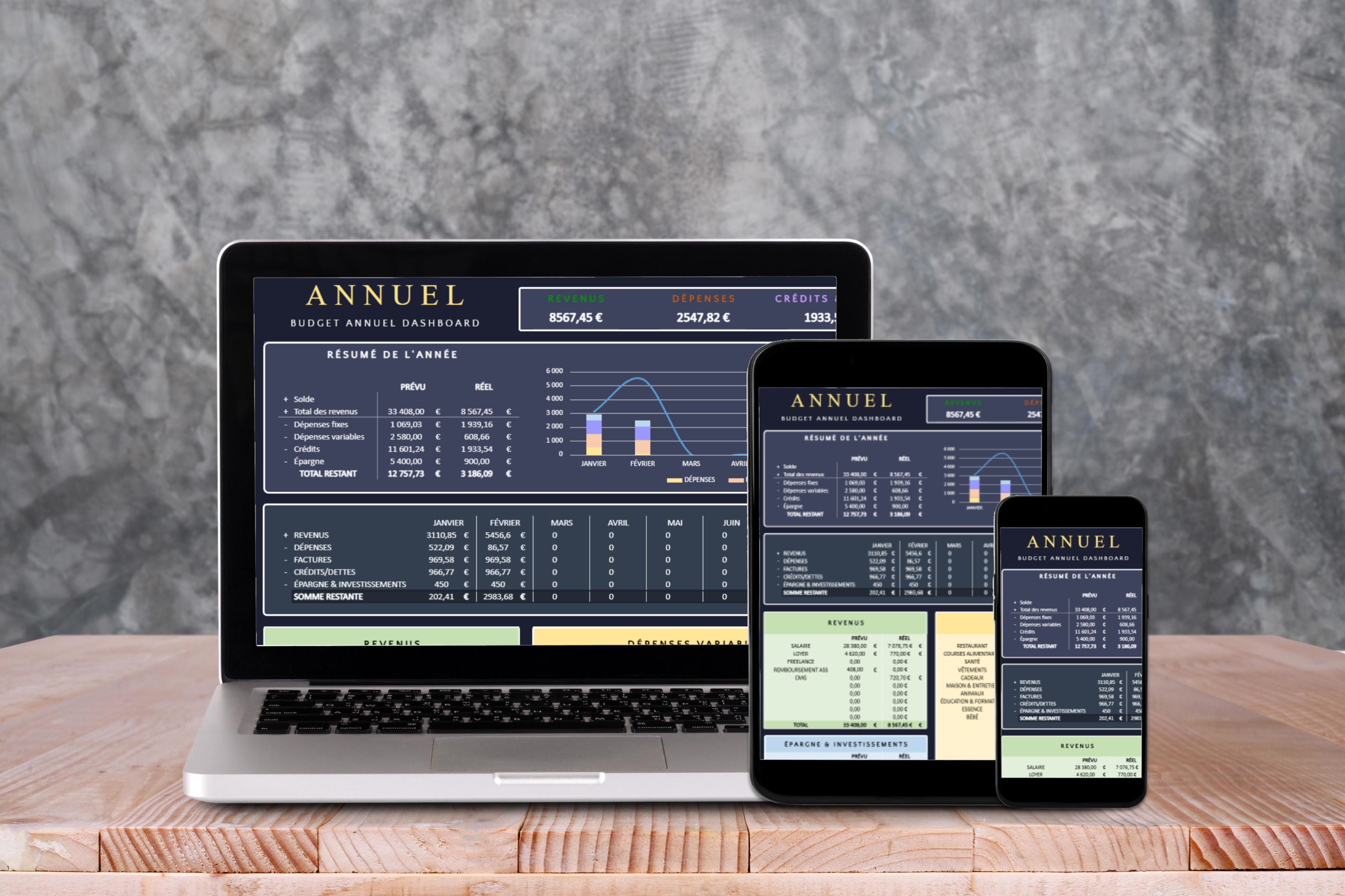 Suivi de Budget Mensuel & Annuel